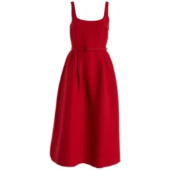 Christian Dior Belted Waist Sleeveless Dress