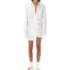 Off-White Poplin Twist Shirt Dress