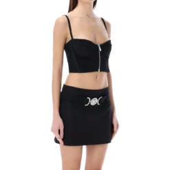 Versace Zip Bralette Top -ITALIST SHOP 614b200db38874b2fa36d934a07a0b06