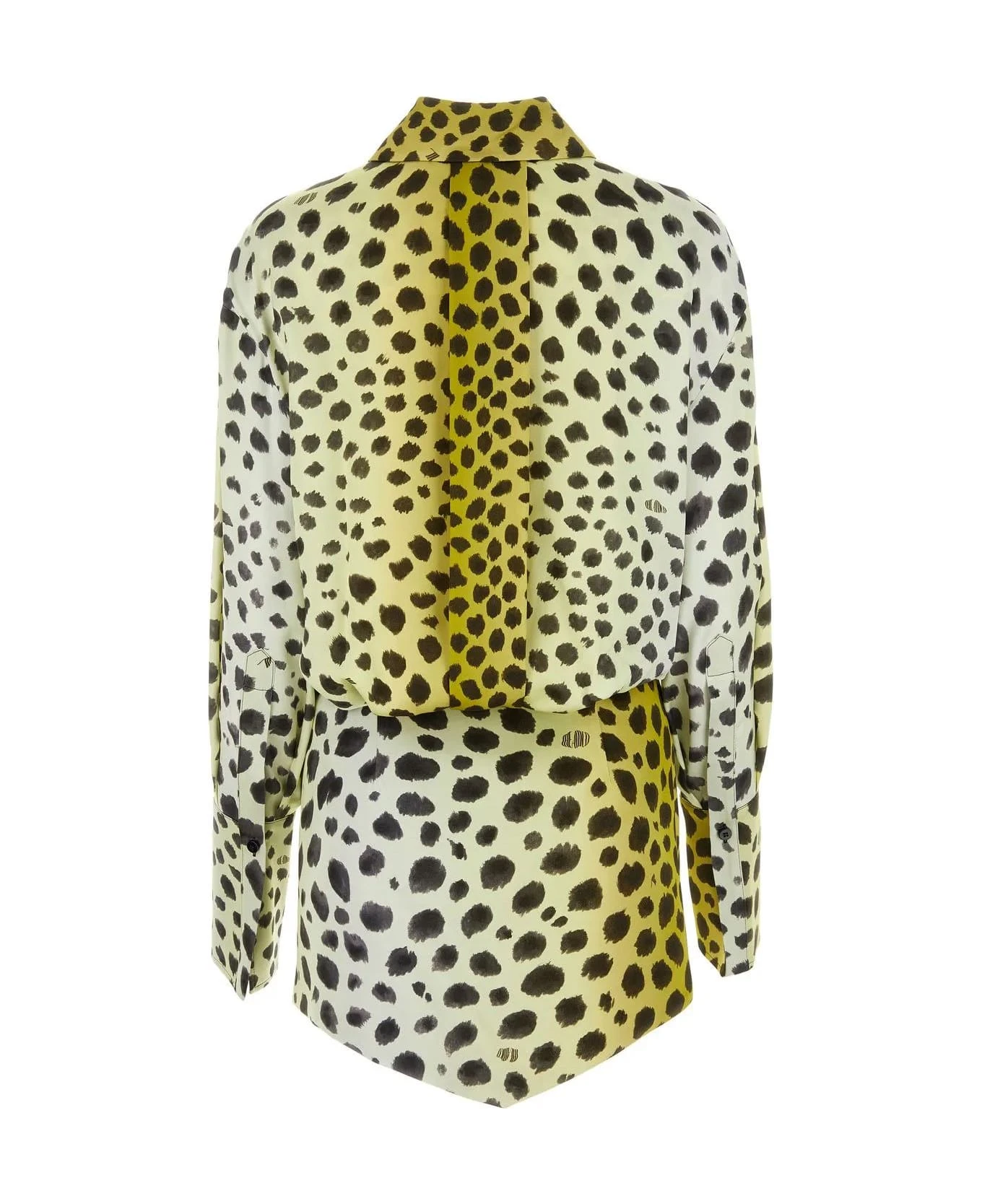 Printed Satin Silvye Mini Shirt Dress 4 Printed Satin Silvye Mini Shirt Dress - Image 2