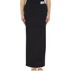 Dolce & Gabbana Black Jersey Long Skirt
