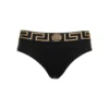 Versace Man's Black Jersey Briefs With Logo Print -ITALIST SHOP 6409d8498a2752349fc054c83341fac2
