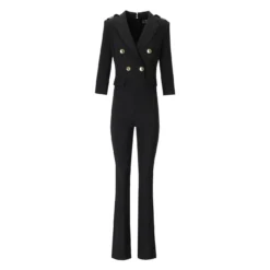 Elisabetta Franchi V-neck Double-breasted Jumpsuit