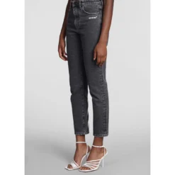 Off-White Jeans In Grey Denim -ITALIST SHOP 651ce644cf4209f75c4ad0b30aa41b2c