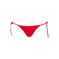 Red Swim Bikini Bottom With Lettering In Nylon Stretch Woman Dsquared2