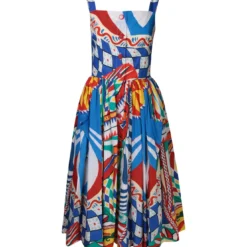 Dolce & Gabbana Cart Print Longuette Dress