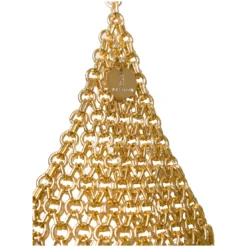 Gold-tone Traingle Top With Logo Charm In Metal Mesh Woman -ITALIST SHOP 6a39619b502cde12b52d02b524374fa2