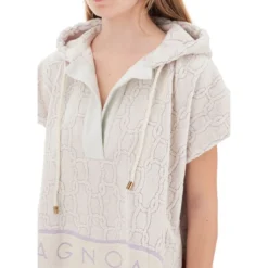 Terry Poncho With Chain Motif -ITALIST SHOP 6a6b4487ebfc36b6c67dfdb8ee59574a