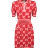 Gucci Gg Jacquard Polo Dress