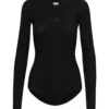 MM6 Maison Margiela Black Polyamide Bodysuit