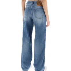 STELLA MCCARTNEY Straight Leg Jeans With Zippers -ITALIST SHOP 6fdf89e5c51133fdc3019bebdf96a28c