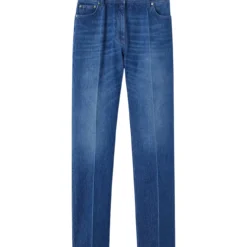 Versace Pant Denim Stone Wash Denim Fabric With Special Compund