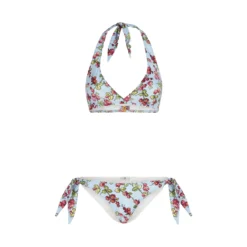 Etro Light Blue Bikini With Berries Print