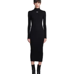 Off-White Dress In Black Cotton