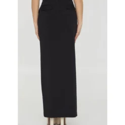 Dolce & Gabbana Black Jersey Long Skirt -ITALIST SHOP 7e4e01e05615c1052bdac564ef5255ea