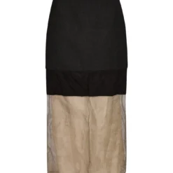 Prada Mesh Paneled Skirt
