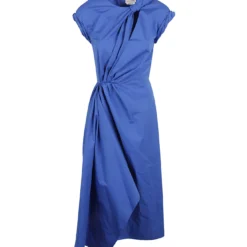 Alexander McQueen Gathered Asymmetric Long Dress