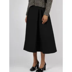 Bottega Veneta Compact Wool Wide Midi Skirt -ITALIST SHOP 847c5c5c048b6086fa08c52acbc4dd15