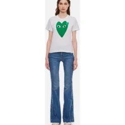 STELLA MCCARTNEY Salt & Pepper' Logo Laser 70's Flared Jeans -ITALIST SHOP 85f1602b4b11e35065ee7f05fa027e5b