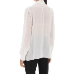 Dolce & Gabbana Silk-georgette Blouse With Ruffles -ITALIST SHOP 865b3a669aeb507ea7d7ce0b3b276682