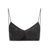 ERMANNO SCERVINO Black Bralette Top With Rhinestones