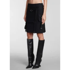 Off-White Skirt In Black Polyester -ITALIST SHOP 93668e3420edce4e2559a37dd89faee4