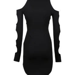 Off-White Sleek Holes Long Sleeve Mini Dress -ITALIST SHOP 9450857ce5c1d32c5cfaa83026562403