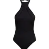 'nashvi' Black Halterneck Bodysuit In Viscose Blend Woman Gauge81 -ITALIST SHOP 98a7d9d38b75d6966706914f749b2347