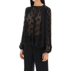 Dolce & Gabbana Dg Dévoré Satin Blouse -ITALIST SHOP 9c11d555dc3922c53add3bb073129d36