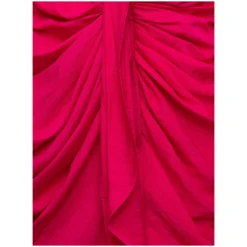 'la Robe Bahia' Fuchsia Short Draped Shirt Dress In Viscose Woman Jacquemus -ITALIST SHOP 9e154fea6616df0177b822552bacc2e4