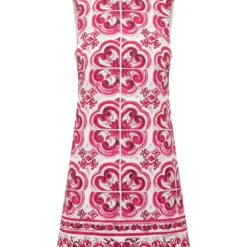Dolce & Gabbana Short Dress In Brocade Majolica Print
