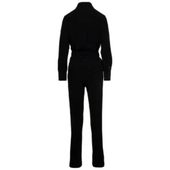 Black Jumpsuit With Classic Collar And Belt In Triacetate Blend Woman -ITALIST SHOP a38ad7a219264634669521b320d6ce5e