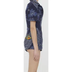 Etro Mini Jacquard Denim Jumpsuit -ITALIST SHOP a95bc87fec06c99cd447189159627442