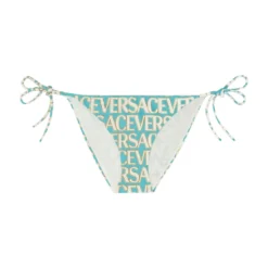 Versace Swim Slip Lycra Vita Recycled Logomania Print Gold Outline Lamina