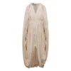 Lanvin Long Beige Cape Drape Dress In Polyester Woman -ITALIST SHOP ac6e0cba25a3e7a0d3beb901b6ad017f