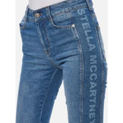 STELLA MCCARTNEY Salt & Pepper' Logo Laser 70's Flared Jeans -ITALIST SHOP ae92739973a0f356c516c113686b1e99