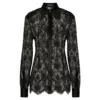 Dolce & Gabbana Black Slim Shirt With Satin Details In Chantilly Lace Woman -ITALIST SHOP b2082189f57c7cdfedc13d5145aaaf23