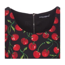 Dolce & Gabbana Cherry Print Dress -ITALIST SHOP b2a235de20637563d327faa23f0a0ed6