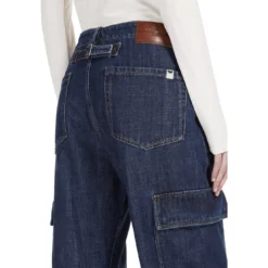 Weekend Max Mara Max Mara Weekend Califfo Dark Blue Cargo Jeans -ITALIST SHOP b2e7dcc81e0f09a9c0345666b1115583