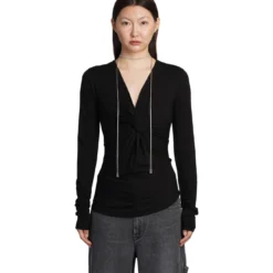 Lyss Topwear In Black Viscose