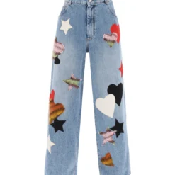 Marni Relaxed Fit Jeans With Patches