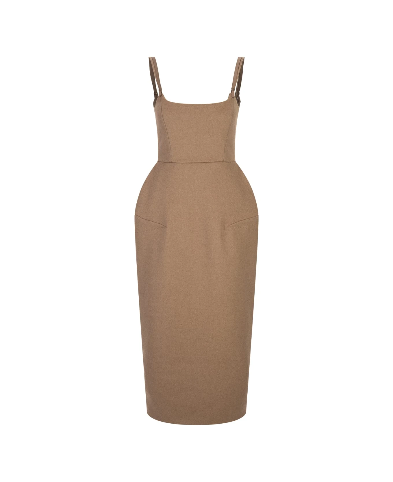 Max Mara Bea Longuette Dress In Camel
