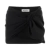 Black Jacquard Daiki Mini Skirt