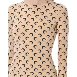 Marine Serre Allover Moon Crewneck Top -ITALIST SHOP b65e86c0d7f0927c967035e46944acbc