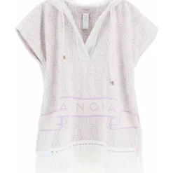 Terry Poncho With Chain Motif