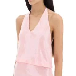 Sequined Halterneck Top -ITALIST SHOP b9428168255c03441ff6662ecc921fd9