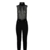 Elisabetta Franchi Logo Pattern Crepe And Flock Tulle Jumpsuit -ITALIST SHOP ba8071d341acb859a0e5eee4a0e01df4
