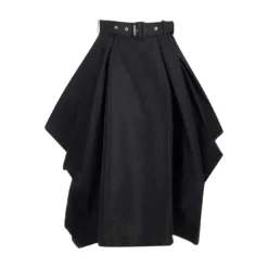 Alexander McQueen Black Midi Skirt