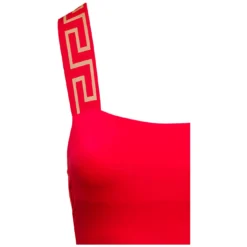 Versace Red Greca Border One-piece Swimsuit In Stretch Polyamide Woman -ITALIST SHOP bda95936e64ac661c16a01bdd7f49eb5