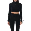 Off-White Lace-up L/s Turtleneck Top -ITALIST SHOP be56c511adda5e9e3ccd2952cf7afed2